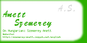 anett szemerey business card